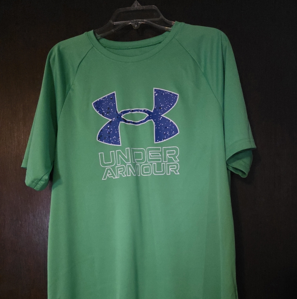 Under Armour Youth Green Tee with Logo